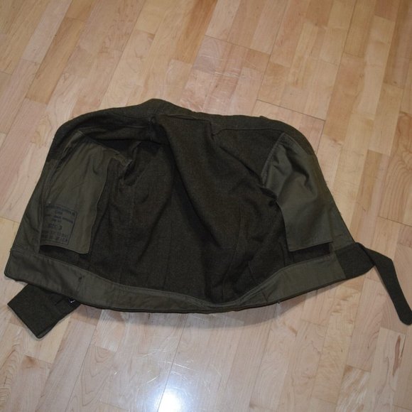 VTG 1955 US Army Sage Green Sergeant Battledress Blouse Uniform Jacket Wool - Picture 5 of 7